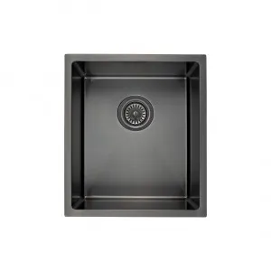 Ohelu Single Kitchen Sink 380mm - Brushed Gunmetal by ABI Interiors Pty Ltd, a Kitchen Sinks for sale on Style Sourcebook