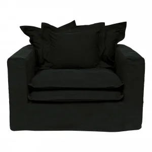 Soho Armchair in Linen Black by OzDesignFurniture, a Sofas for sale on Style Sourcebook