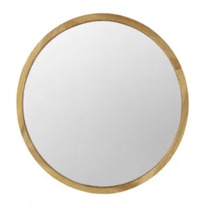 Meringa Round Wood Mirror 70cm by Luxe Mirrors, a Mirrors for sale on Style Sourcebook