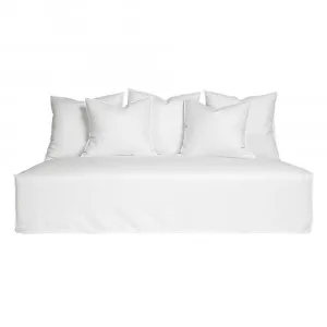 Como Linen Deep Armless Sofa Cover White - 3 Seater by James Lane, a Sofas for sale on Style Sourcebook