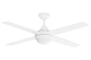 Calibo Bulimba 48" 1200mm Indoor/Outdoor Ceiling Fan with 2 X 7W LED E27 Light and Remote White by Calibo, a Ceiling Fans for sale on Style Sourcebook