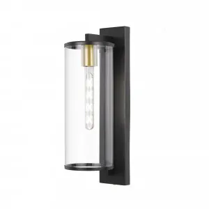 Large Telbix Perova IP44 Industrial Wall Light Black by Telbix, a Outdoor Lighting for sale on Style Sourcebook