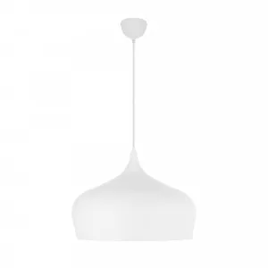 Telbix Polk Brushed White Shade Pendant Light (E27) Large by Telbix, a Pendant Lighting for sale on Style Sourcebook