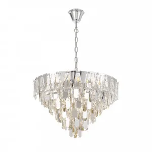 Telbix Valerie Chrome and Crystal Traditional Pendant Light (E14) Large by Telbix, a Pendant Lighting for sale on Style Sourcebook