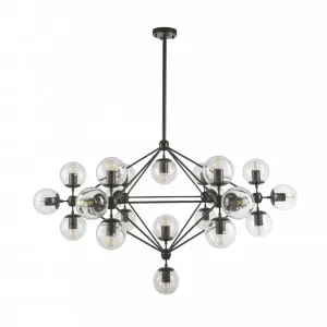 Fiorentino Black Aluminium and Clear Glass Klesh Pendant Light (E27) 21 Light by Fiorentino, a Pendant Lighting for sale on Style Sourcebook
