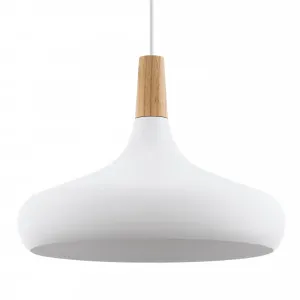 Eglo White Sabinar Pendant Light 400mm by Eglo, a Pendant Lighting for sale on Style Sourcebook