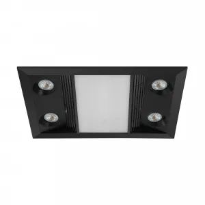 Eglo Inferno 3-In-1 Bathroom Exhaust Fan, Heater, and LED Light Black by Eglo, a Exhaust Fans for sale on Style Sourcebook