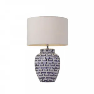 Telbix Ting Ceramic Table Lamp Edison Screw (E27) Blue and White by Telbix, a Table & Bedside Lamps for sale on Style Sourcebook