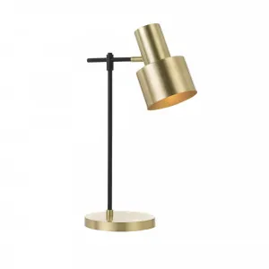 Telbix Croset Adjustable Table Lamp Gold and Black by Telbix, a Table & Bedside Lamps for sale on Style Sourcebook
