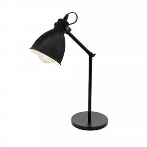 Eglo Priddy Black Industrial Adjustable Table Lamp Black by Eglo, a Table & Bedside Lamps for sale on Style Sourcebook
