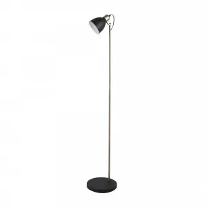 Domus Leah Metal Floor Lamp Edison Screw (E27) Black by Domus, a Floor Lamps for sale on Style Sourcebook