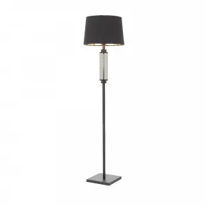 Telbix Dorcel Floor Lamp Edison Screw (E27) Black and Smoke by Telbix, a Floor Lamps for sale on Style Sourcebook