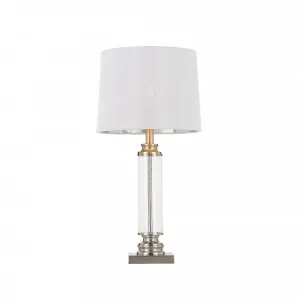 Telbix Dorcel Table Lamp Edison Screw (E27) Nickel and Clear by Telbix, a Table & Bedside Lamps for sale on Style Sourcebook