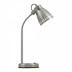Telbix Nova Industrial Style Adjustable Table Lamp (E27) Nickel by Telbix, a Table & Bedside Lamps for sale on Style Sourcebook