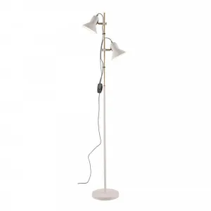 Telbix Corelli Adjustable Twin Floor Lamp (GU10) White by Telbix, a Floor Lamps for sale on Style Sourcebook