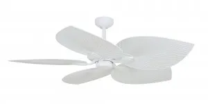 ThreeSixty Tropicana 54" (1370mm) Tropical 5 Blade Indoor/Outdoor Ceiling Fan Matte White by ThreeSixty, a Ceiling Fans for sale on Style Sourcebook