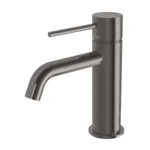 Phoenix Vivid Slimline Basin Mixer Curved Outlet - Brushed Carbon by PHOENIX, a Bathroom Taps & Mixers for sale on Style Sourcebook