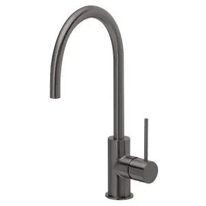 Phoenix Vivid Slimline Side Lever Sink Mixer 220mm Gooseneck - Brushed Carbon by PHOENIX, a Kitchen Taps & Mixers for sale on Style Sourcebook