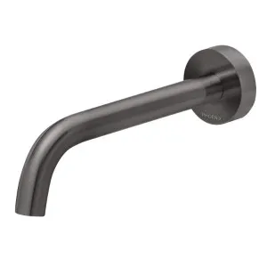 Phoenix Vivid Slimline Wall Bath Outlet 180mm Curved - Brushed Carbon by PHOENIX, a Bathroom Taps & Mixers for sale on Style Sourcebook