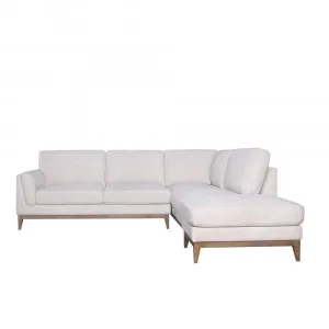 Mimi Luna Almond Corner Sofa & Ottoman - Right Hand Facing by James Lane, a Sofas for sale on Style Sourcebook
