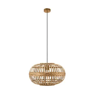 Eglo Amsfield ES 38cm Pendant Natural by Eglo, a Pendant Lighting for sale on Style Sourcebook