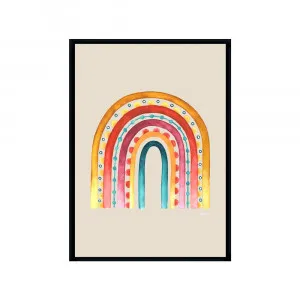 Rainbow Warrior in Ivory Fine Art Print | FRAMED Black Boxed Frame A3 (29.7cm x 42cm) No White Border by Luxe Mirrors, a Artwork & Wall Decor for sale on Style Sourcebook