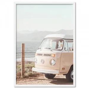 Kombi | Vintage Grainy Photo in Pastel Pink - Art Print by Print and Proper, a Prints for sale on Style Sourcebook