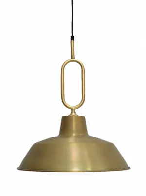 Bright Brass Factory Pendant Light by Fat Shack Vintage, a Pendant Lighting for sale on Style Sourcebook
