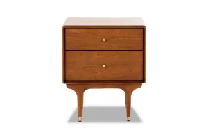 Manhattan Mid Century Bedside Table, Brown, by Lounge Lovers by Lounge Lovers, a Bedside Tables for sale on Style Sourcebook