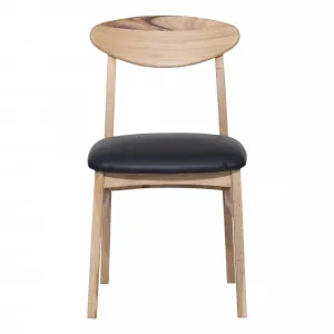 Baxter Dining Chair in Aus Messmate / Black PU by OzDesignFurniture, a Dining Chairs for sale on Style Sourcebook