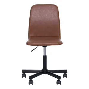 Jacob Desk Chair in Brandy PU / Black by OzDesignFurniture, a Chairs for sale on Style Sourcebook