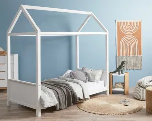Finn Kids House Bed - Single - White by Mocka, a Bed Heads for sale on Style Sourcebook