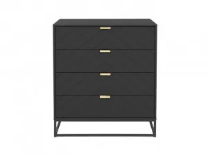 Inca Four Drawer - Black by Mocka, a Bedroom Storage for sale on Style Sourcebook
