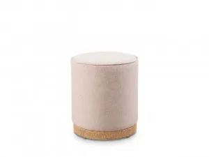 Linen Look Ottoman - Small - Blush Pink by Mocka, a Ottomans for sale on Style Sourcebook