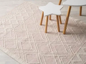 Greta Floor Rug - Natural/Pink - Medium by Mocka, a Contemporary Rugs for sale on Style Sourcebook