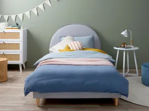 Imogen King Single Bed - Light Grey by Mocka, a Bed Heads for sale on Style Sourcebook