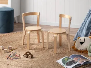 Hudson Kids Chair - Set of 2 - Natural by Mocka, a Kids Furniture & Bedding for sale on Style Sourcebook