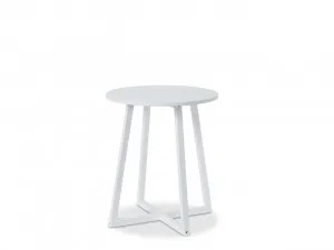 Zander Round Side Table - White by Mocka, a Side Table for sale on Style Sourcebook