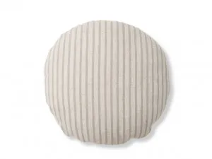 Ari Linen Blend Thin Stripe Round Cushion - Grey by Mocka, a Cushions, Decorative Pillows for sale on Style Sourcebook