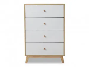 Aspen Four Drawer - White/Natural by Mocka, a Bedroom Storage for sale on Style Sourcebook