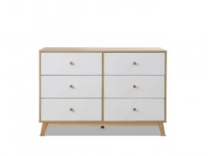 Aspen Six Drawer - White/Natural by Mocka, a Bedroom Storage for sale on Style Sourcebook