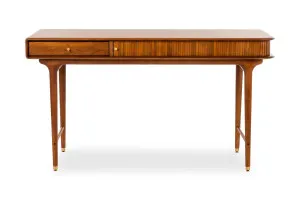 Manhattan Mid Century Desk, Brown American Wood, by Lounge Lovers by Lounge Lovers, a Desks for sale on Style Sourcebook