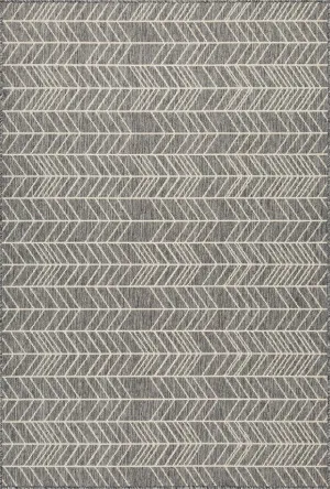 Herringbone Seaspray | Rubber Backed Rug | Shaded Warm Grey by Rug Addiction, a Outdoor Rugs for sale on Style Sourcebook