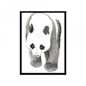 Bracey the Panda Bear Fine Art Print | FRAMED Black Boxed Frame A3 (29.7cm x 42cm) by Luxe Mirrors, a Artwork & Wall Decor for sale on Style Sourcebook