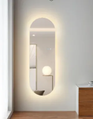 Luxe Odessa Pill Shaped LED Bathroom Mirror Warm/Cool Light - 50cm x 150cm 500mm x 1500mm Warm Light by Luxe Mirrors, a Illuminated Mirrors for sale on Style Sourcebook