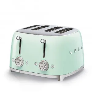 TOASTER 50's STYLE 4 SLOT PASTEL GREEN by Smeg, a Small Kitchen Appliances for sale on Style Sourcebook