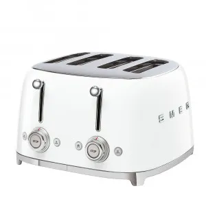 TOASTER 50's STYLE 4 SLOT WHITE by Smeg, a Small Kitchen Appliances for sale on Style Sourcebook