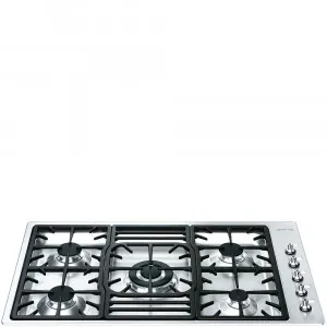 90cm Classic 5 Burner Gas C/Top Side Ctrl Ultra Low Profile by Smeg, a Cooktops for sale on Style Sourcebook