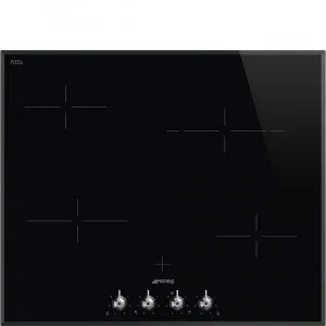 60cm Ceramic 4 Zone Cooktop Knob Control Bevelled Edge by Smeg, a Cooktops for sale on Style Sourcebook