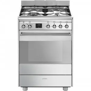 60cm Classic Dual Fuel FS Cooker (4 Burners/7 Functions) SS by Smeg, a Cooktops for sale on Style Sourcebook